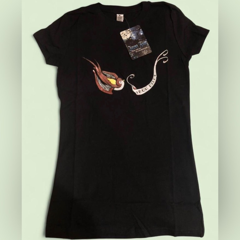Iron Fist Black T-Shirt with Bird Graphic